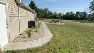After Building Paver Pathway and Patio